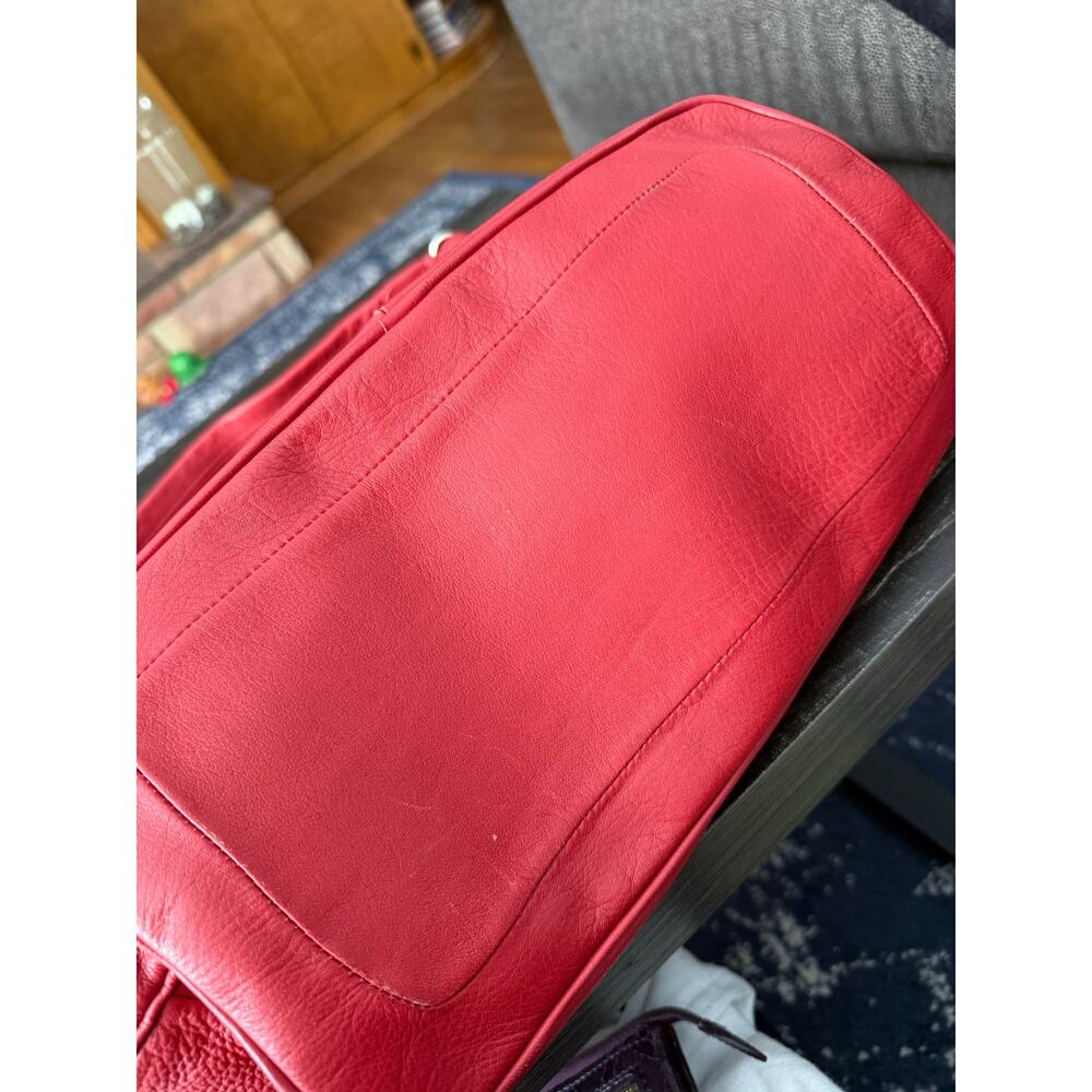 MARC by Marc Jacobs Red Leather Blake Large Full Zip Shoulder Hobo Hand Bag - Picture 9 of 15